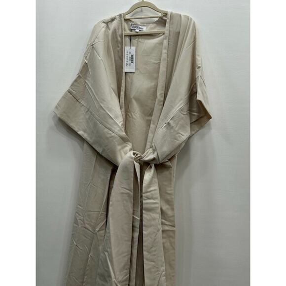 NWT Andrea Iyamah Womens Gamba Robe Kimono Swim Cover Up Beach Ivory One Size - Picture 5 of 13